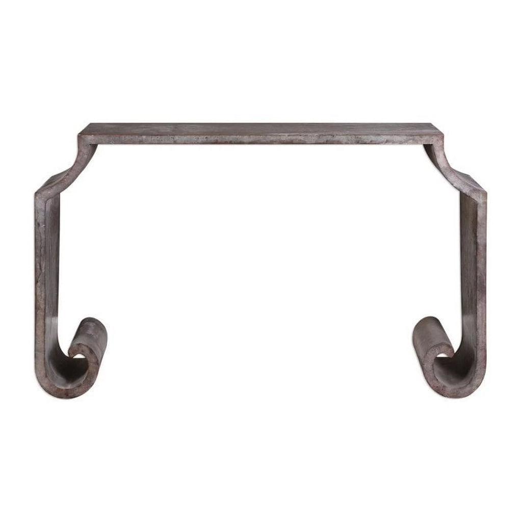Contemporary Console Table in Stone Gray G7512