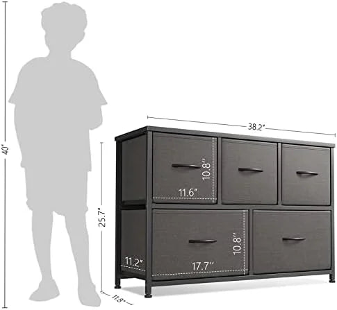 Brown 5 Drawer Dresser Z524698