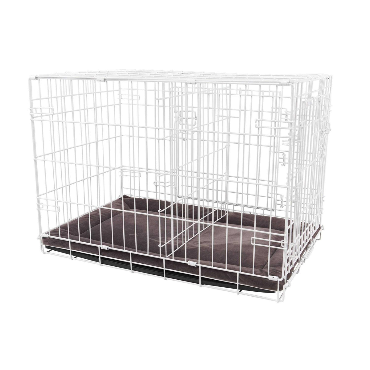 White 2-Door Dog Crate T100