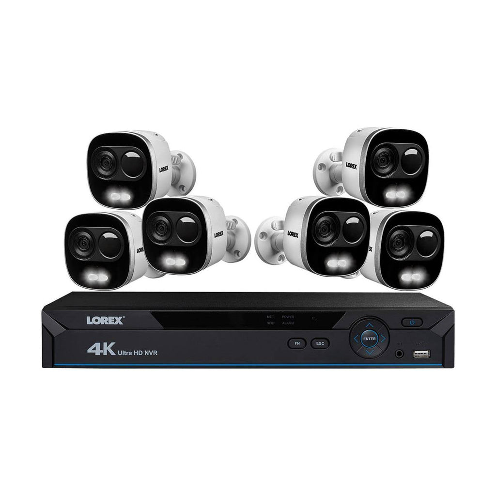 4K UHD 8-Channel NVR Security System with 2TB HDD and 6 8MP IR Bullet IP Cameras A59043