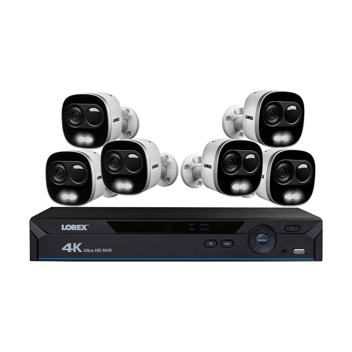 4K UHD 8-Channel NVR Security System with 2TB HDD and 6 8MP IR Bullet IP Cameras A59043