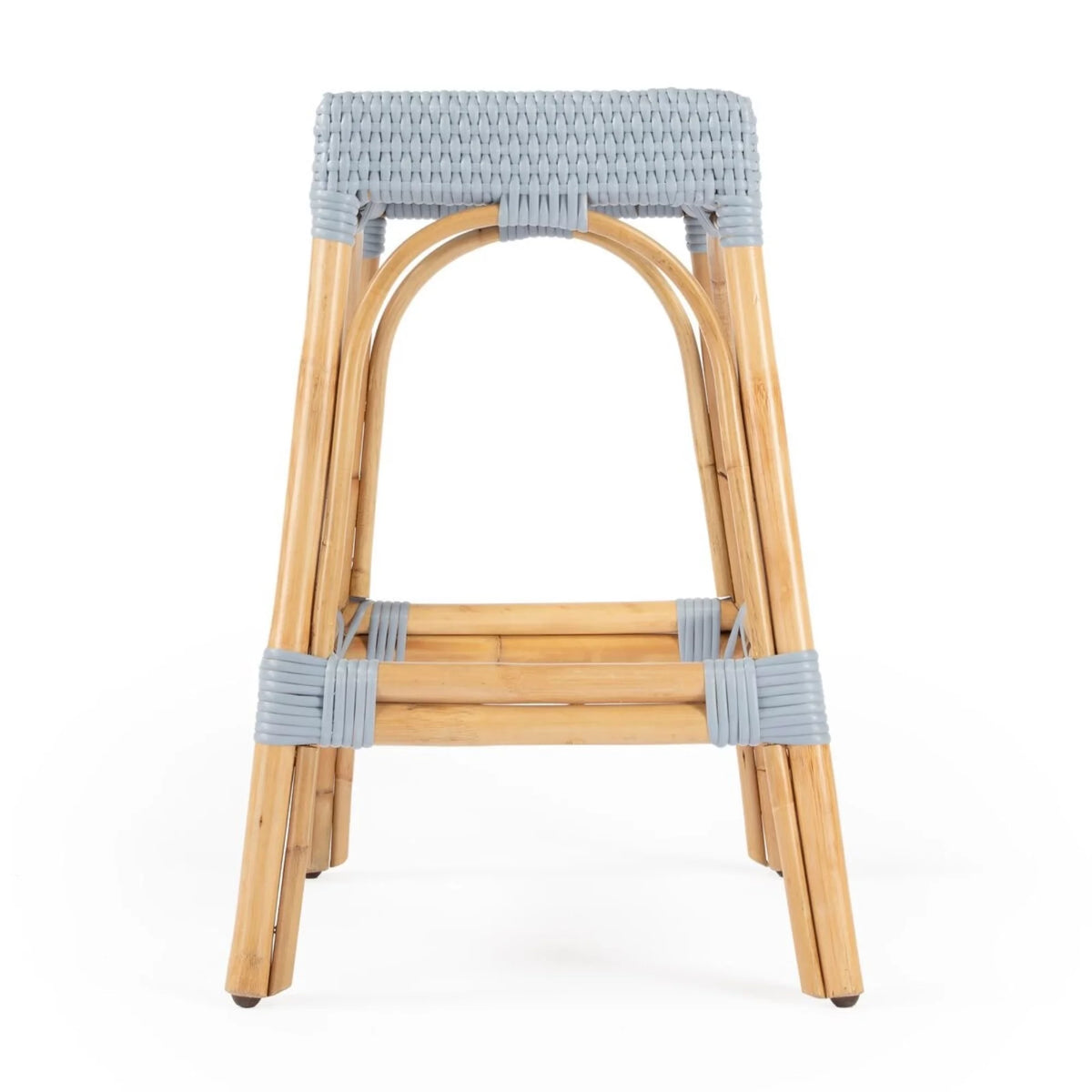 Baby Blue Rattan Counter Stool X330