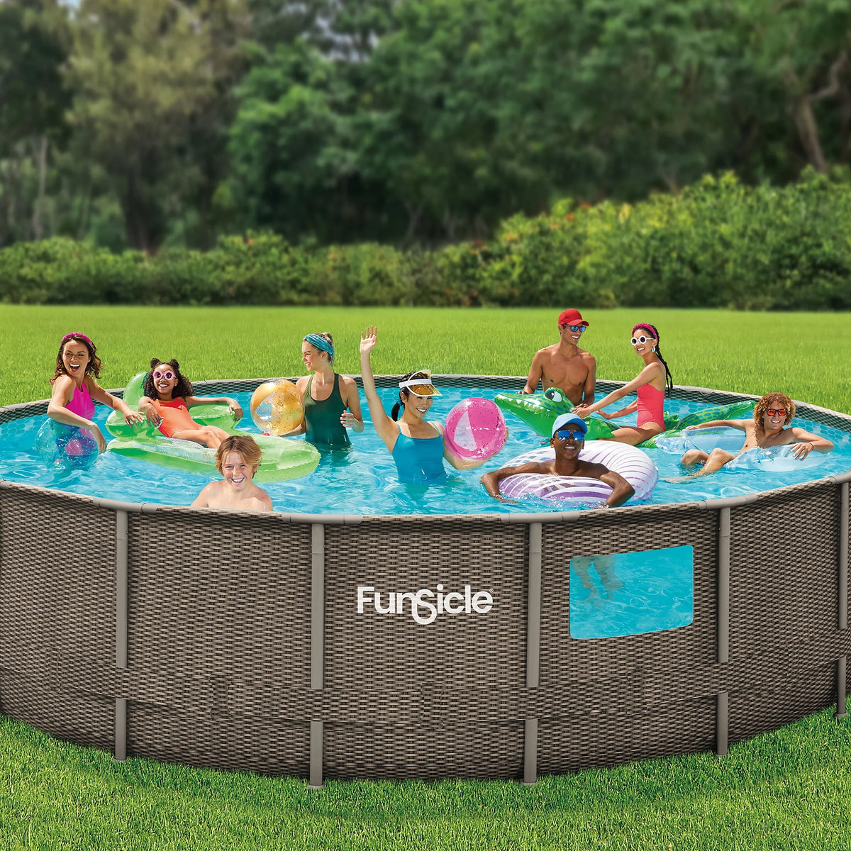 18 ft Round Above Ground Frame Swimming Pool R5916