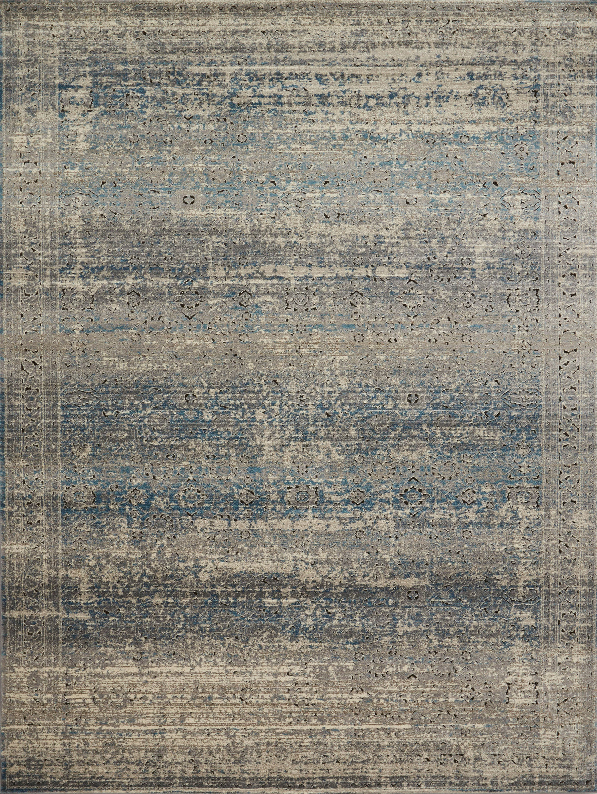 Grey Blue 6'7 x 9'2 Rug W620