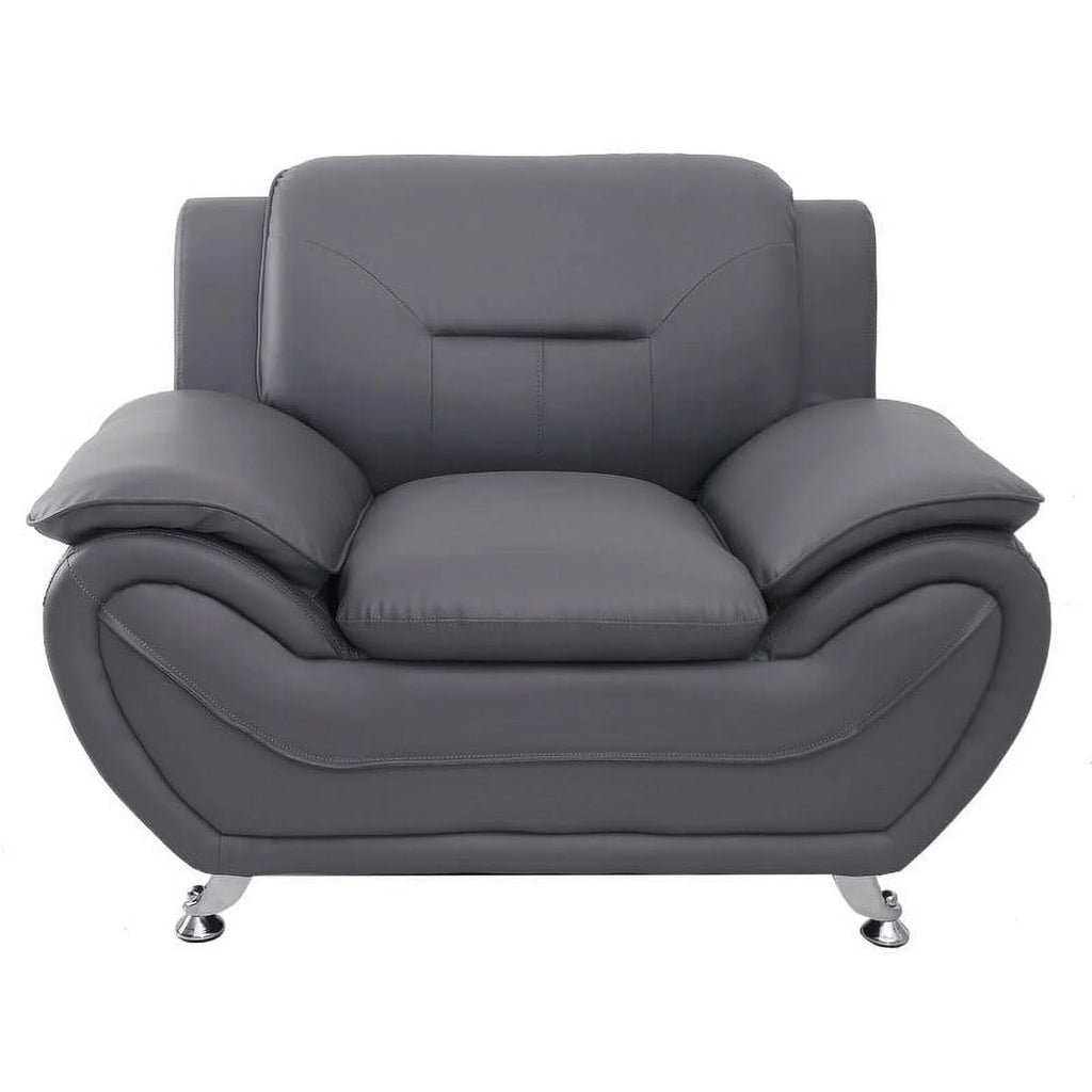 Red Faux Leather Upholstered Club Chair T47744