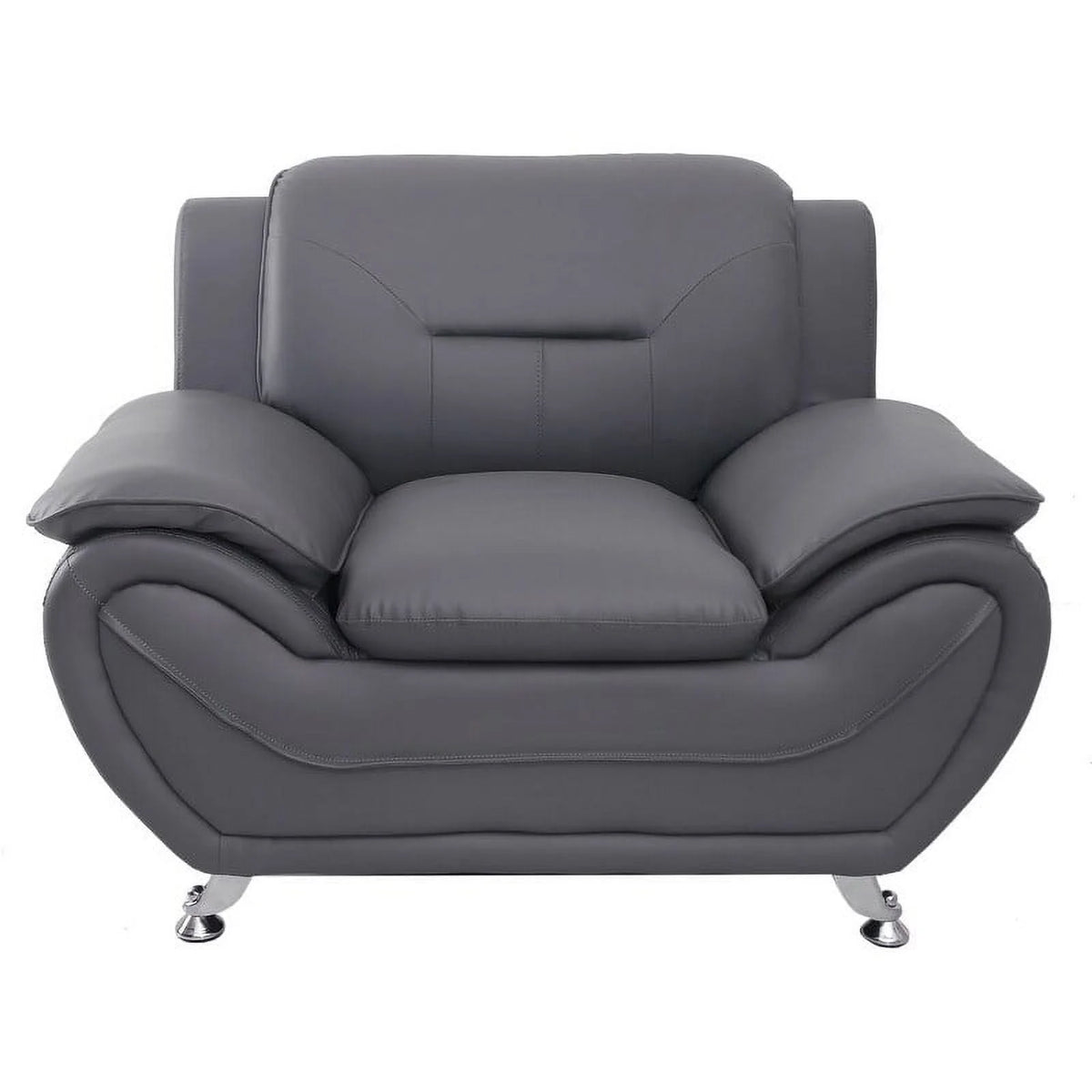 Red Faux Leather Upholstered Club Chair T47744