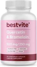 Quercetin with Bromelain 500mg/250mg 120 Vegetarian Capsules G61489