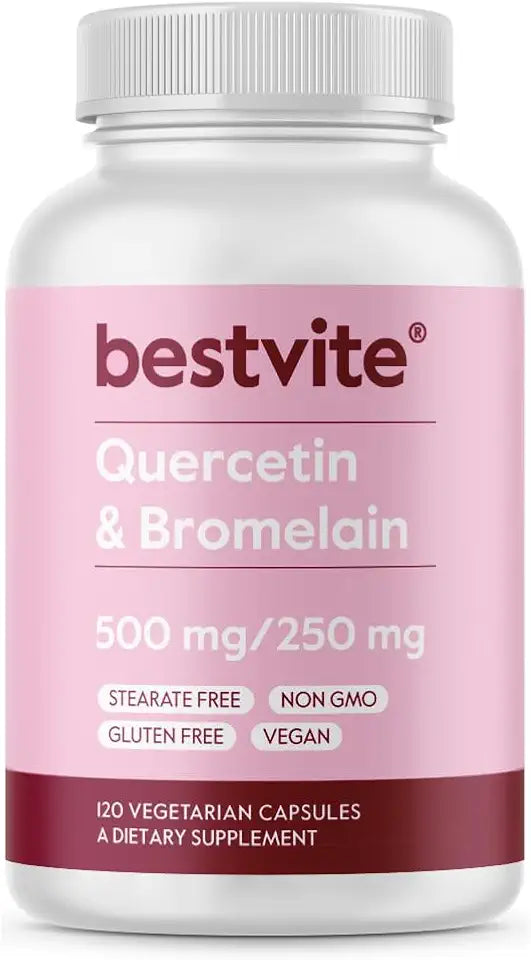 Quercetin with Bromelain 500mg/250mg 120 Vegetarian Capsules G61489