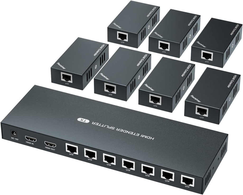 1x8 HDMI Splitter Extender 1080P Over Cat5e/6 Y866705