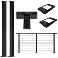 2 Pack Stainless Steel Black Cable Railing Post W596301