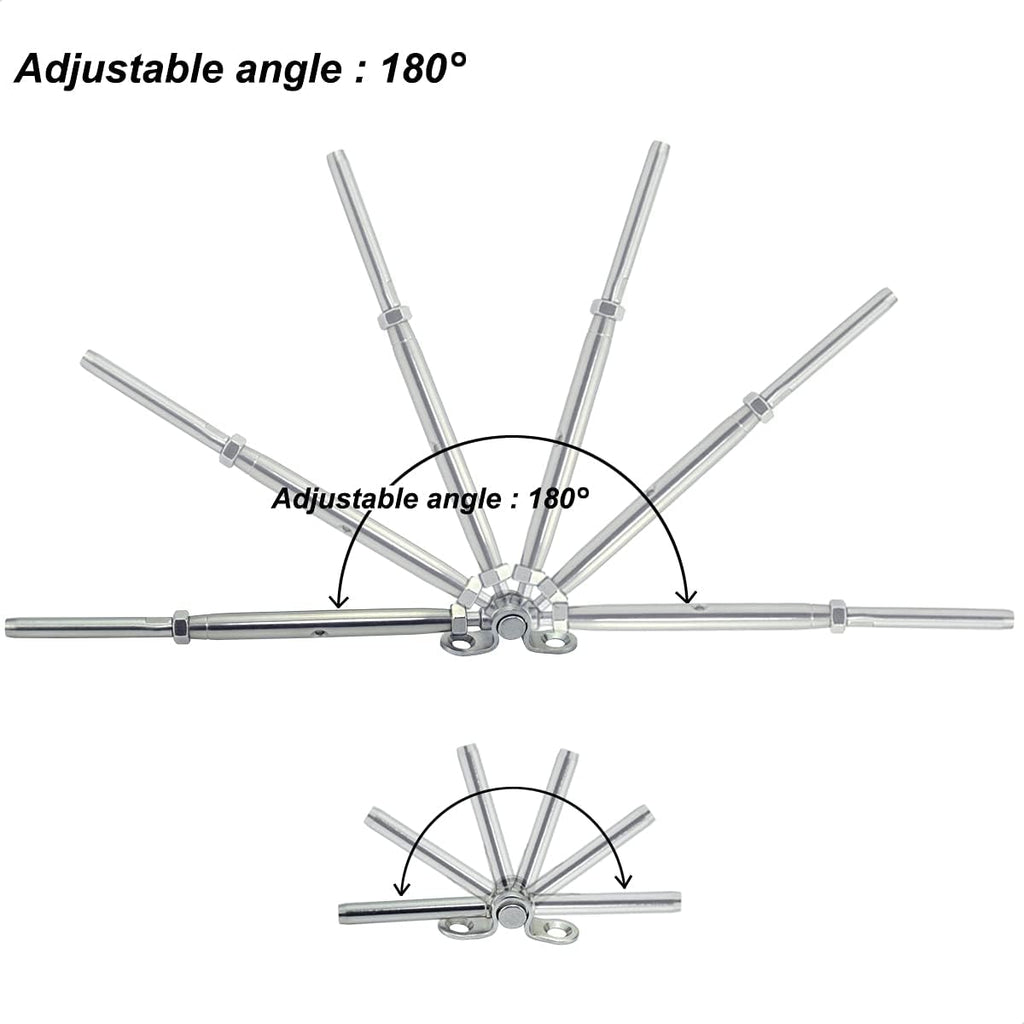 10 Pairs Stainless Steel Cable Railing Hardware Kit V497983
