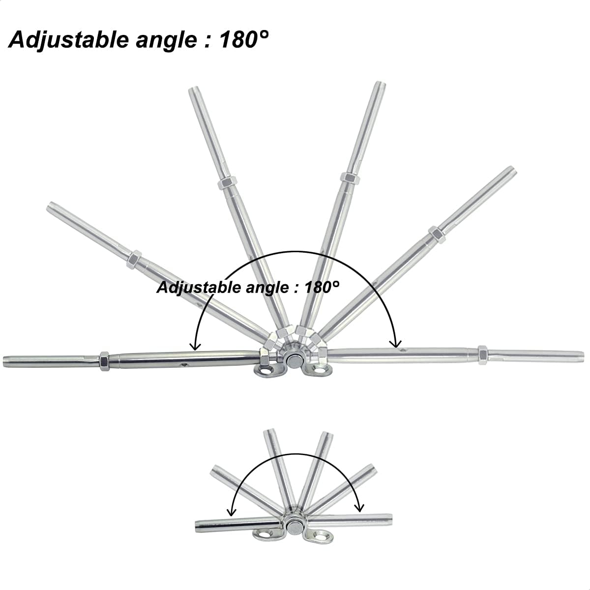 10 Pairs Stainless Steel Cable Railing Hardware Kit V497983