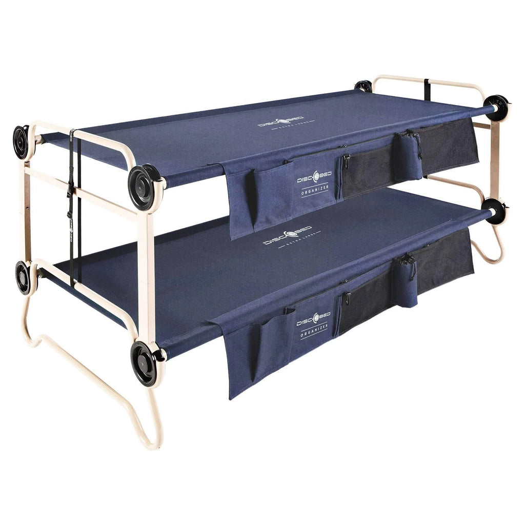 Navy Blue Double Cot with Organizers F78802