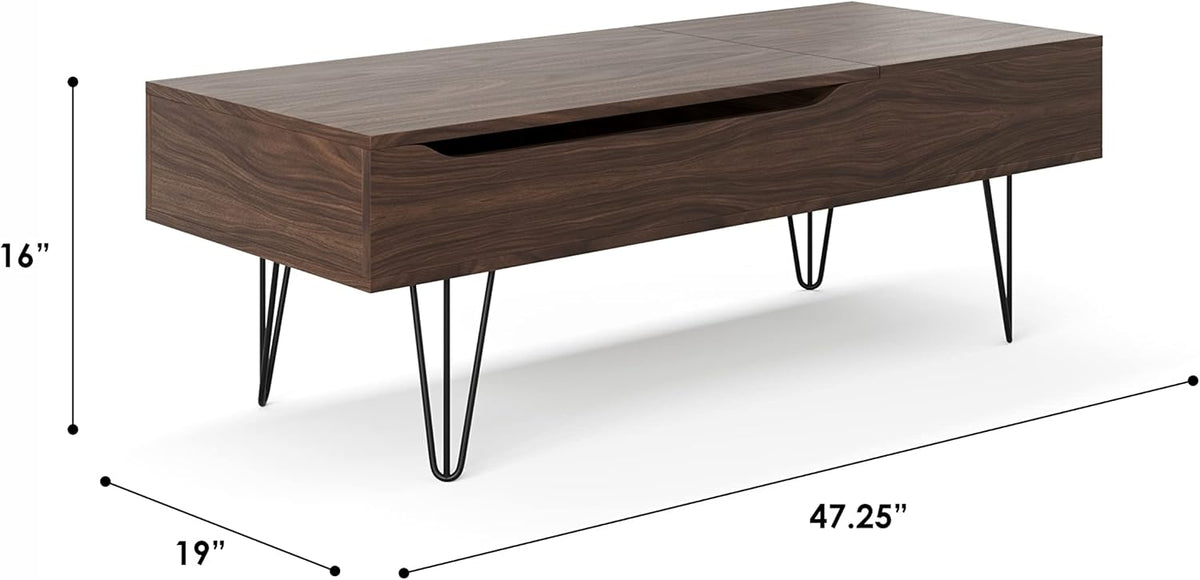Dark Walnut Lift Top Coffee Table V4917