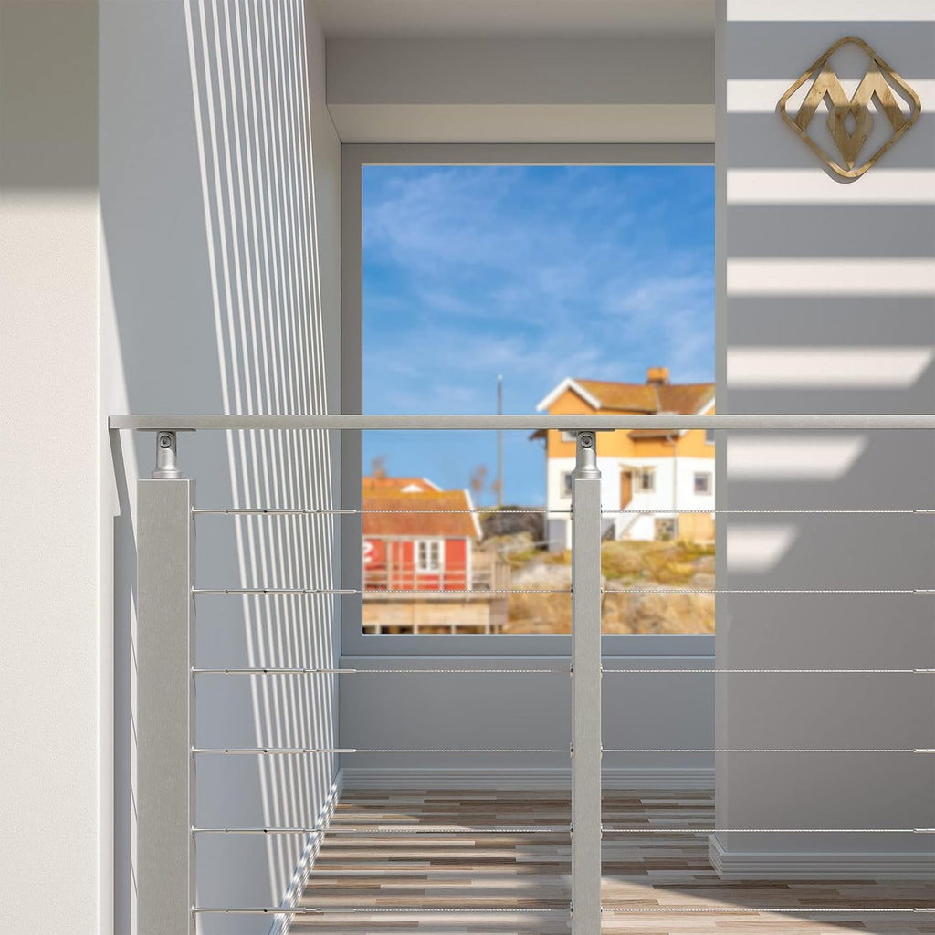 4 Pack Stainless Steel Brushed Cable Railing Post P805