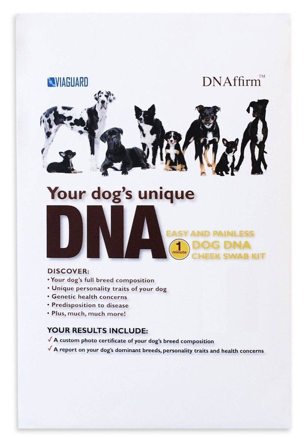Dog DNA Breed Identification Test Cheek Swab Kit U933004