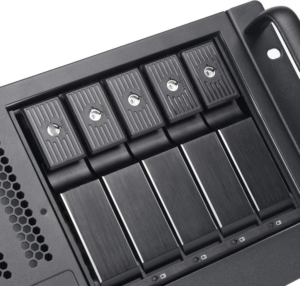 4U Rackmount Server Case with 5 x 3.5 Hot-Swappable Bay and 3 x 5.25 Bays U7396