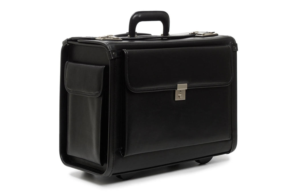 Wheeled Leather Catalog Case D993