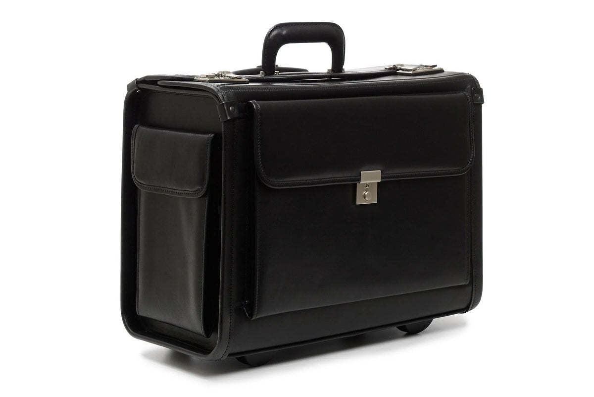 Wheeled Leather Catalog Case D993