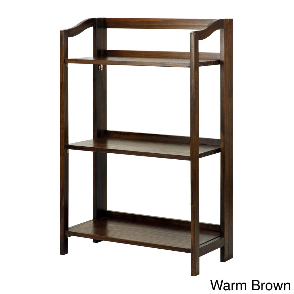 Espresso 3-Shelf Folding Bookcase Z30754