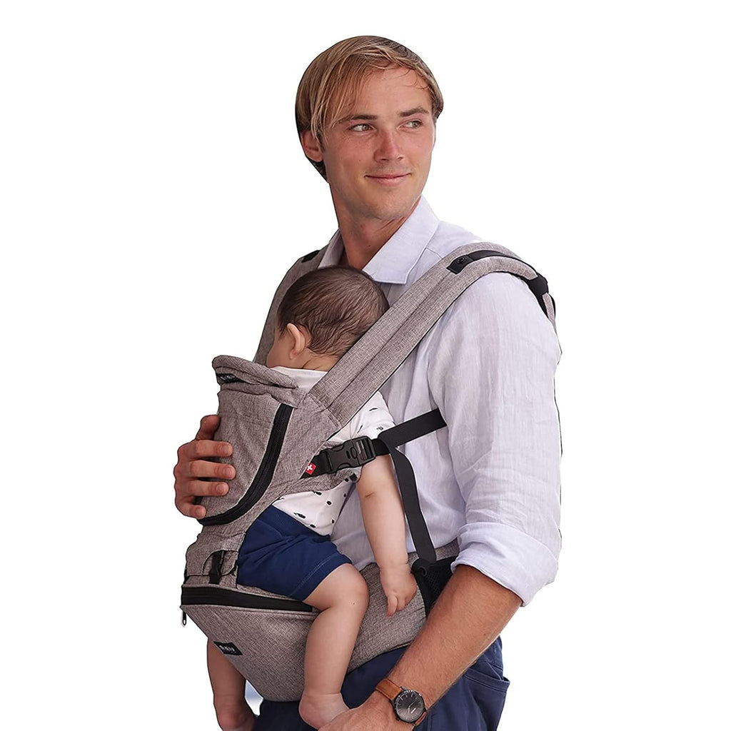 Baby Carrier with Hip Seat, 6 in 1 Front and Back, Stone Grey L784088