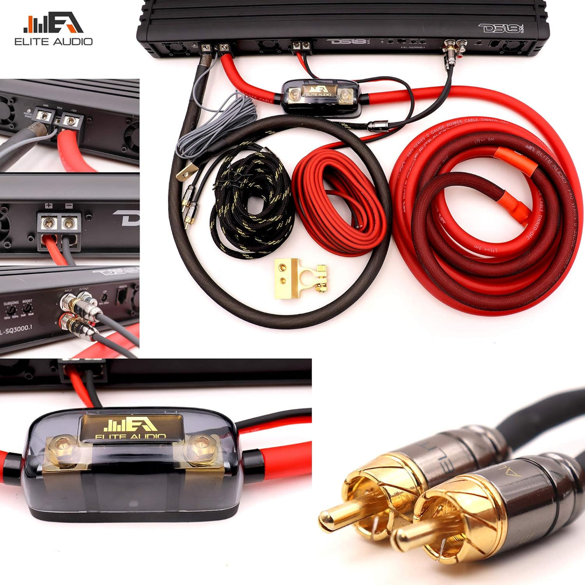 4 Gauge 100% Copper Amplifier Wiring Kit J30843