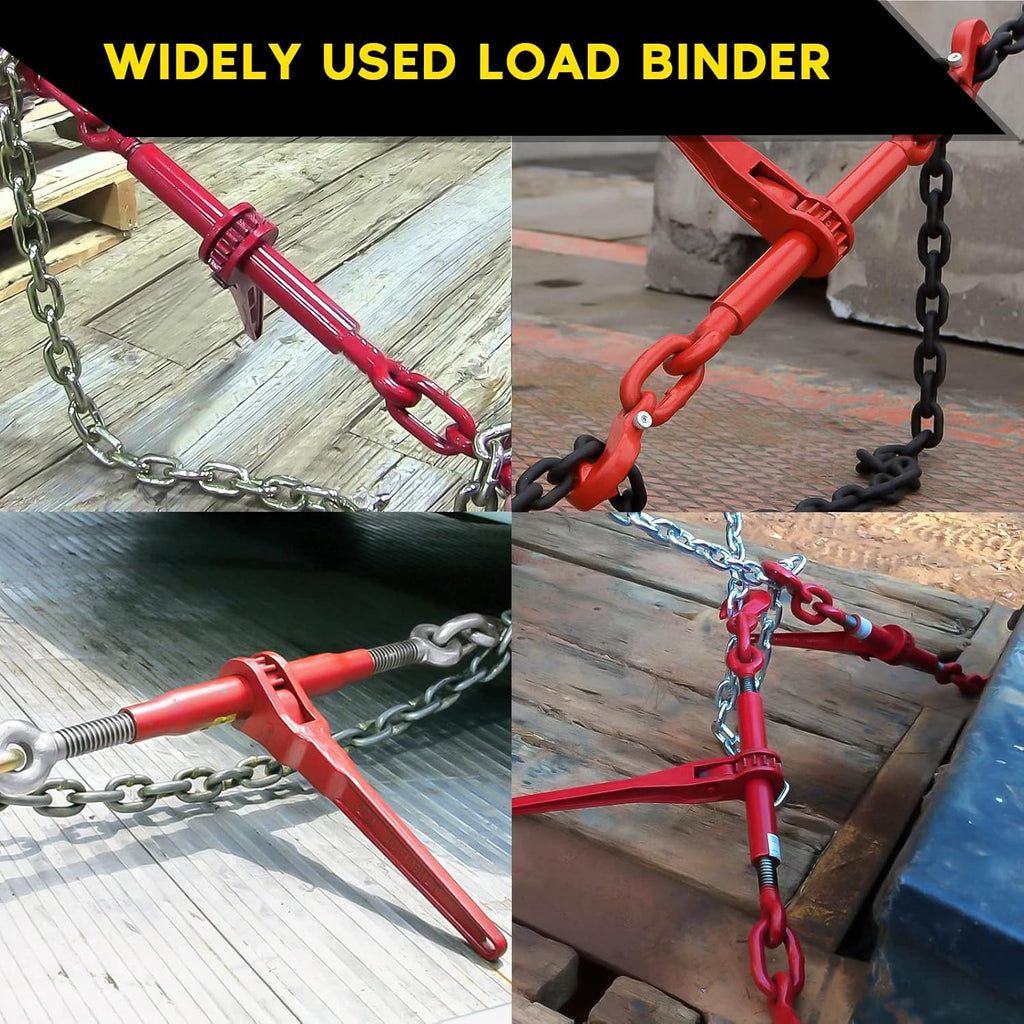 1/2 to 5/8 Inch 2 Pack Ratchet Chain Binder with 2 Grab Hooks 13000 LBS Q743402