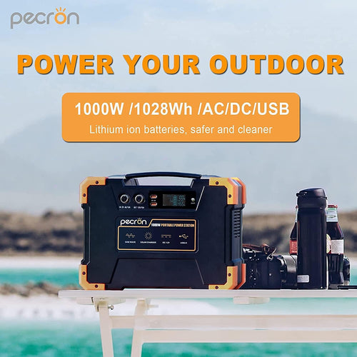 1000W/1028Wh Portable Power Station with 200W Foldable Solar Panel I4509