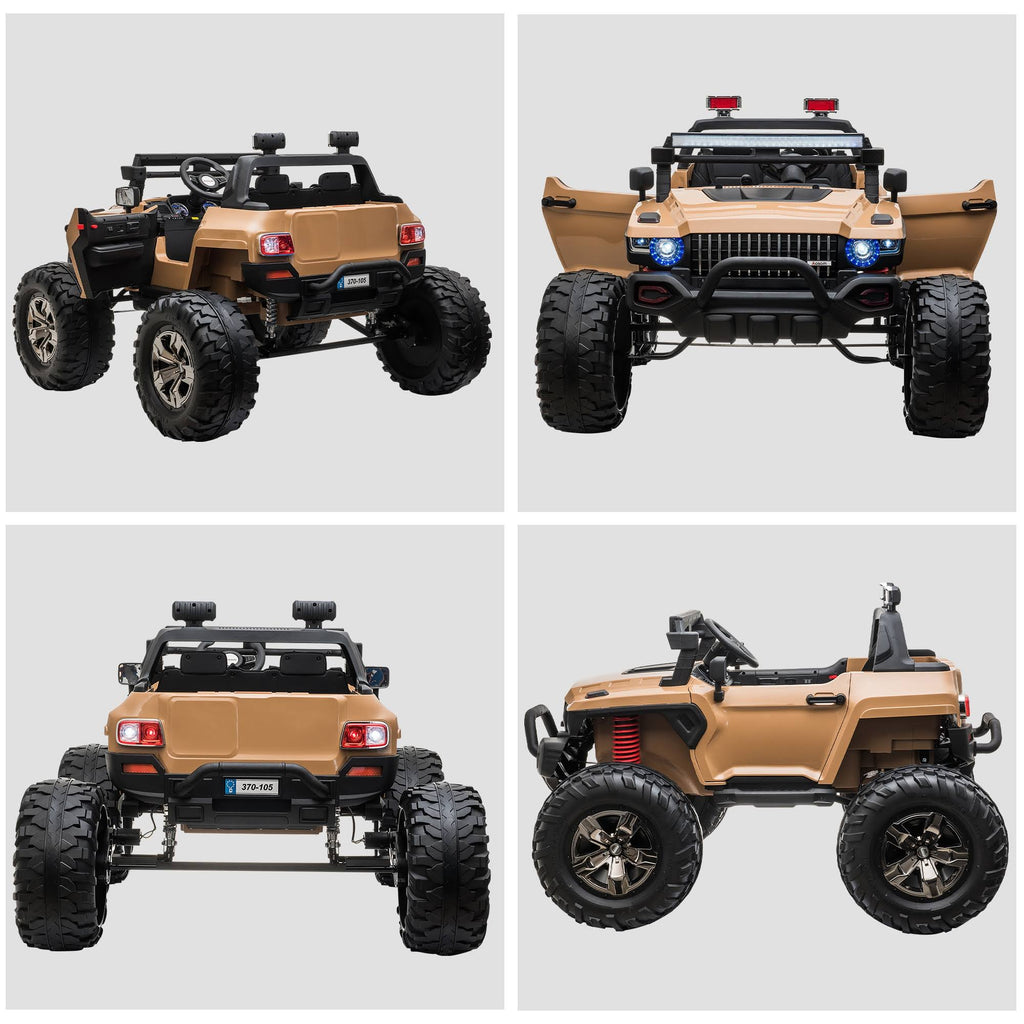 Ride on Car Off Road Truck SUV 12 V Electric Battery Powered with Remote Control Yellow Q19516