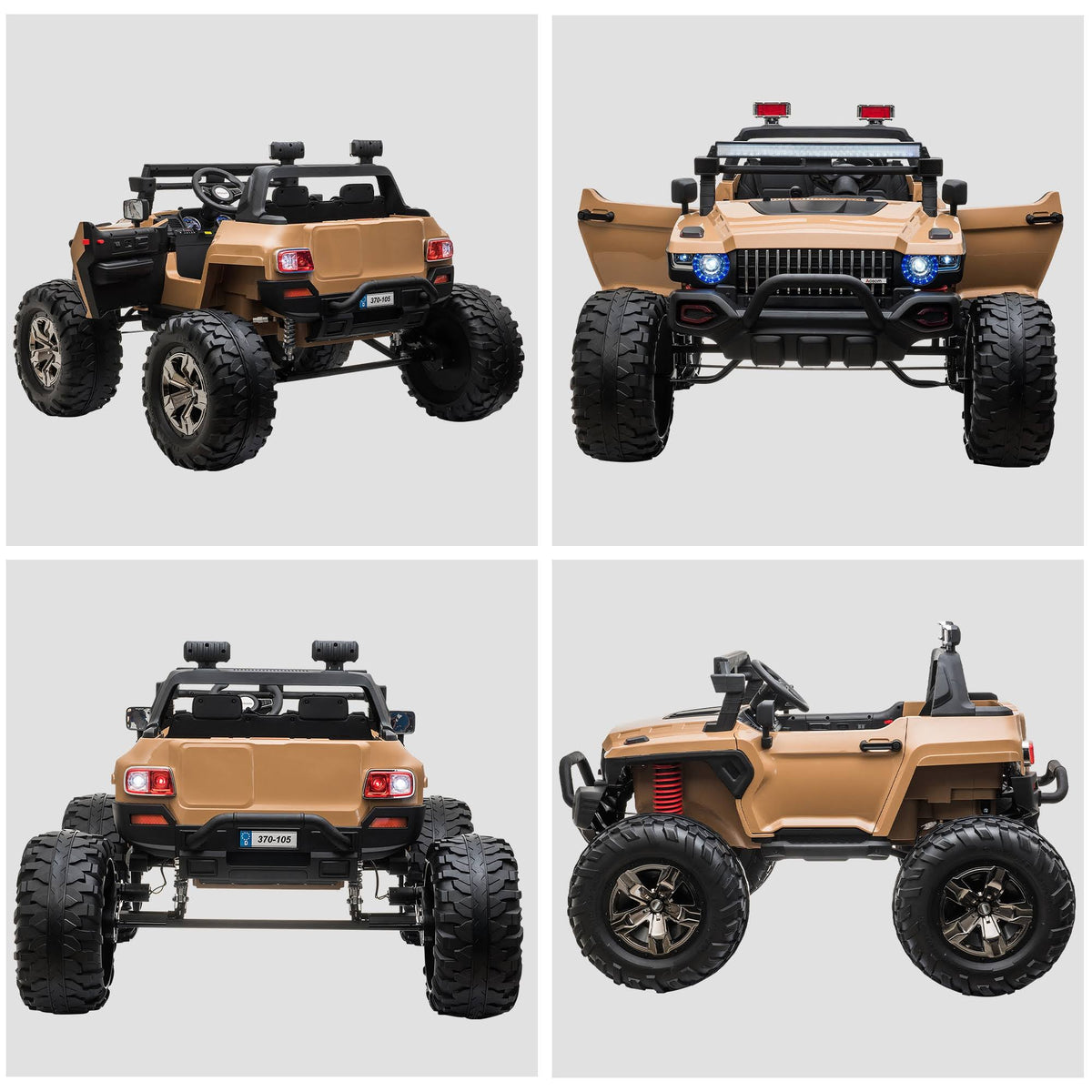 Ride on Car Off Road Truck SUV 12 V Electric Battery Powered with Remote Control Yellow Q19516