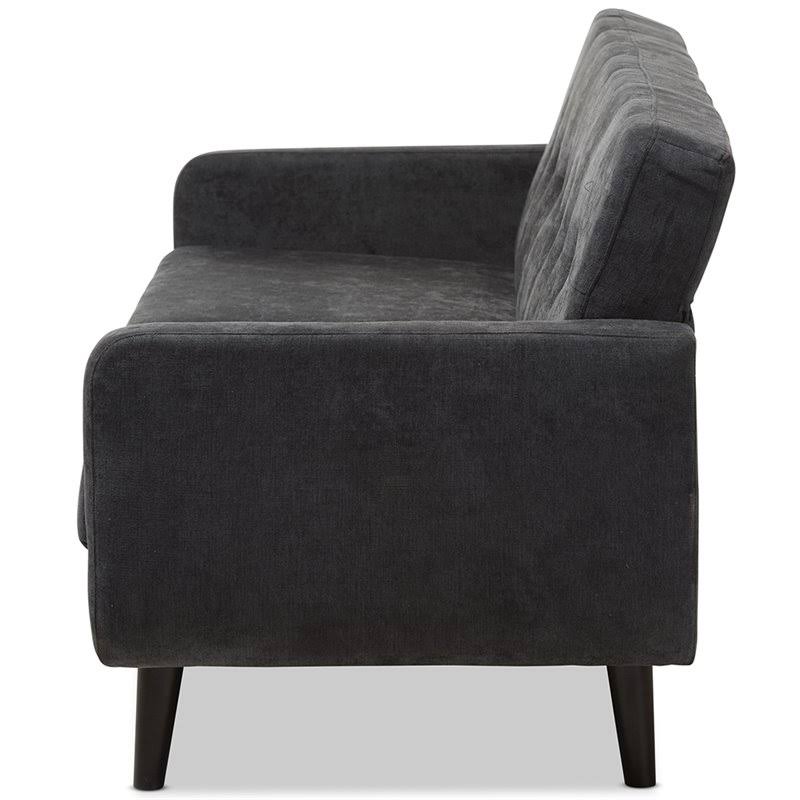 Dark Gray Tufted Sofa Q326