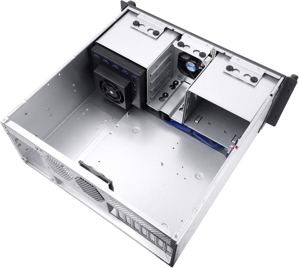 4U Rackmount Server Case with 5 x 3.5 Hot-Swappable Bay and 3 x 5.25 Bays U7396