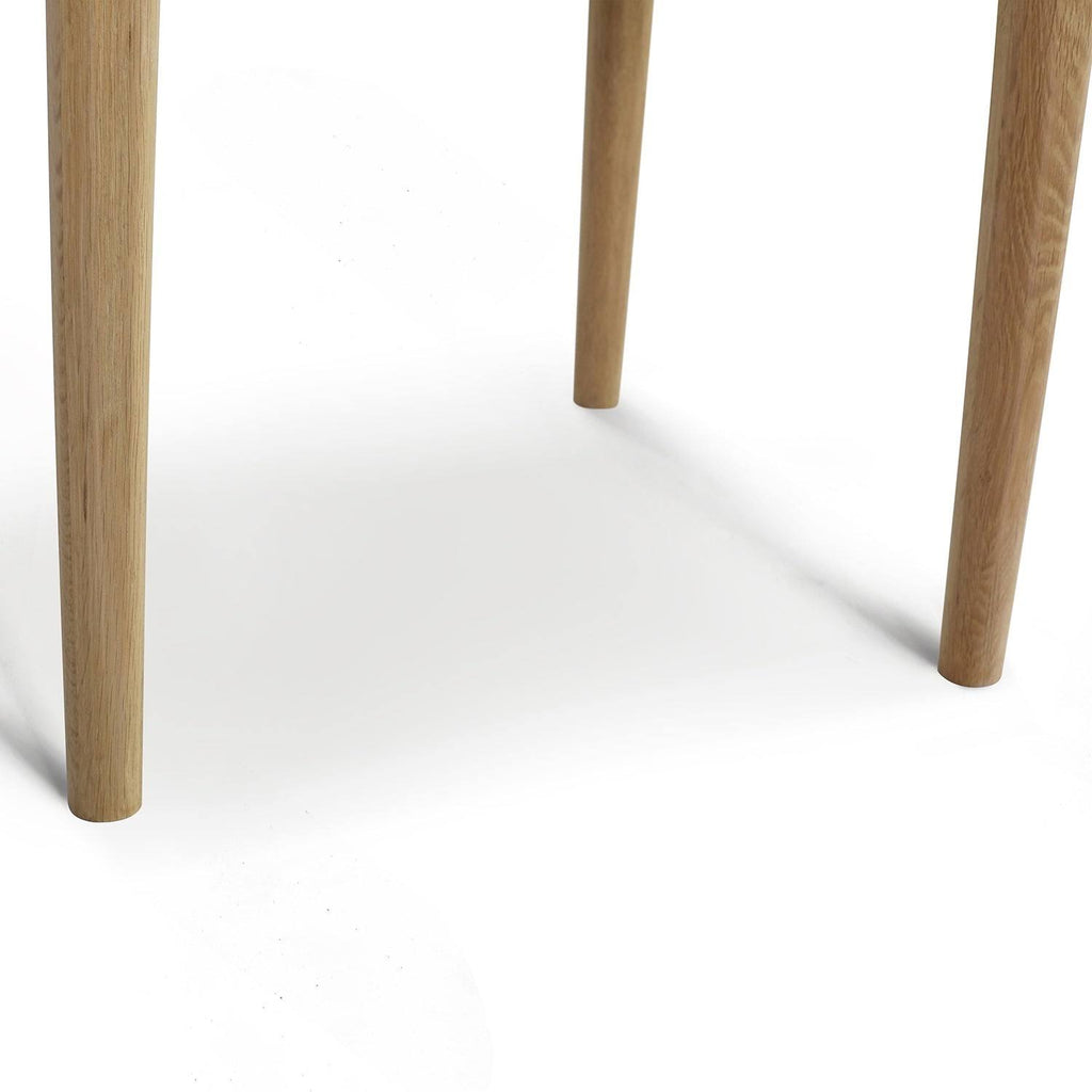 Square Italian Carrara White Marble Side Table with Legs - Tan V237965