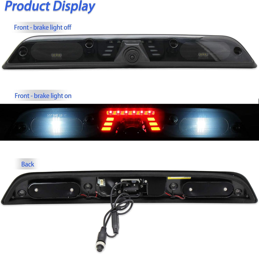 3rd Brake Light Backup Camera for Ford F150 F250 F350 Super Duty D8467