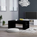 White Chipboard Coffee Table Storage Cabinet Y92153
