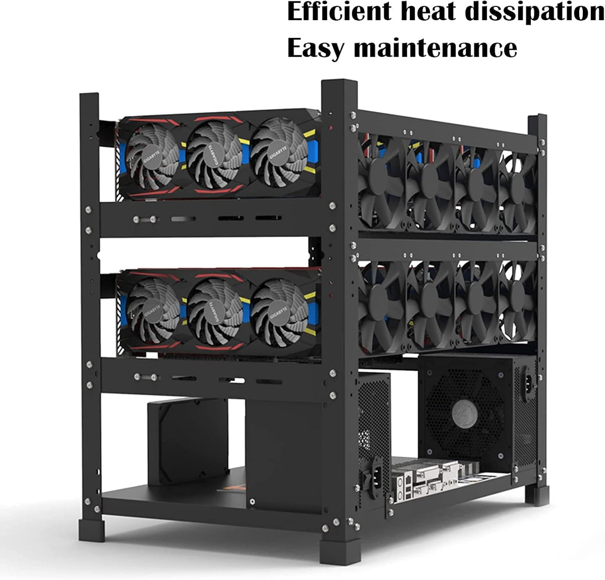 Mining Rig Frame for 12 GPU Open Mining Case Rack Z618310