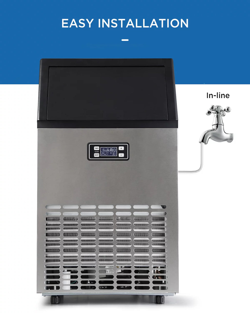 Stainless Steel Under Counter Freestanding Commercial Ice Maker Machine M821543