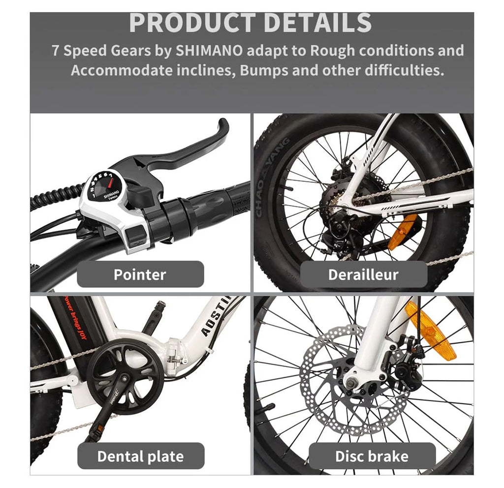 Folding Electric Bike 20 inch Fat Tire 500W 36V 13AH G790605