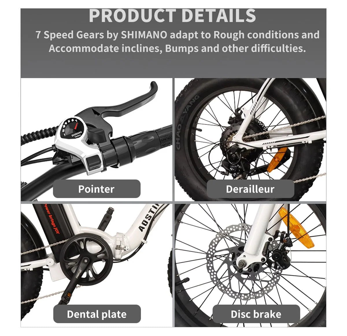 Folding Electric Bike 20 inch Fat Tire 500W 36V 13AH G790605