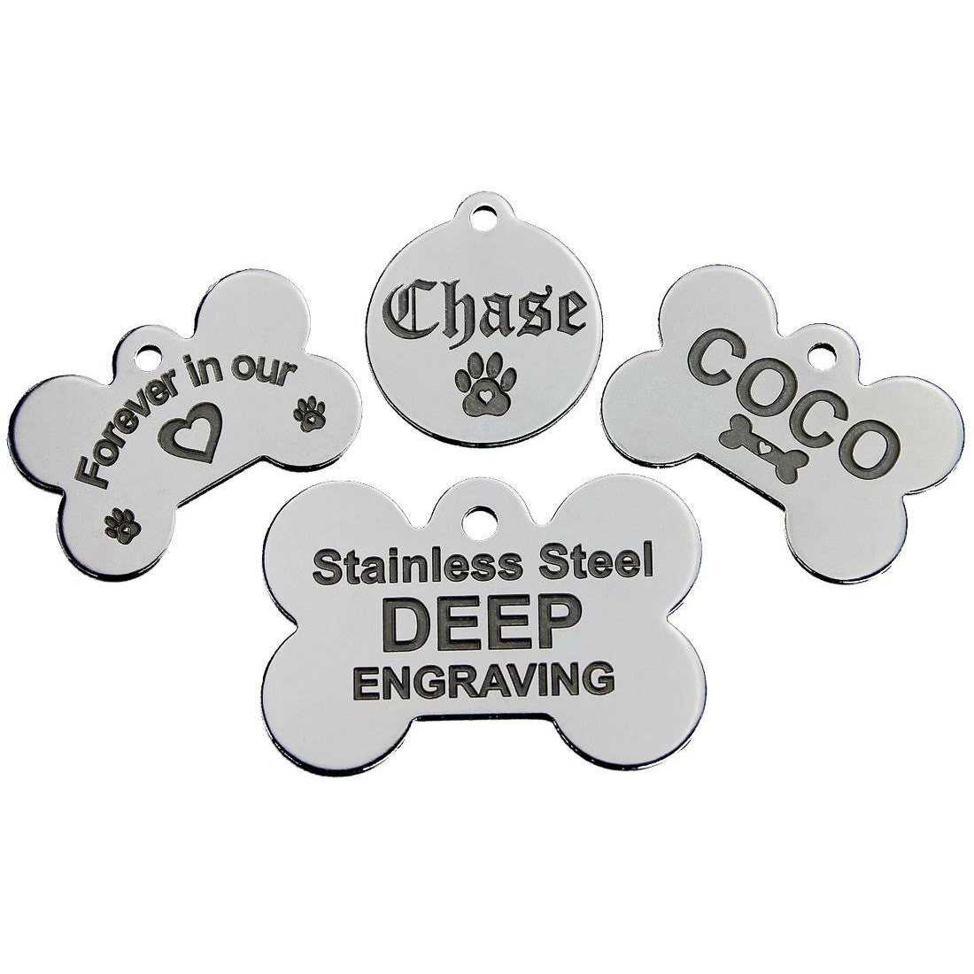 Stainless Steel Custom Deep Engraved Pet ID Tags N200