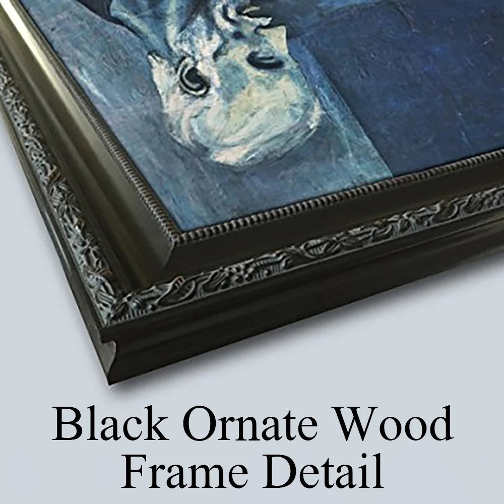 Black Ornate Wood Framed Museum Art Print T2346