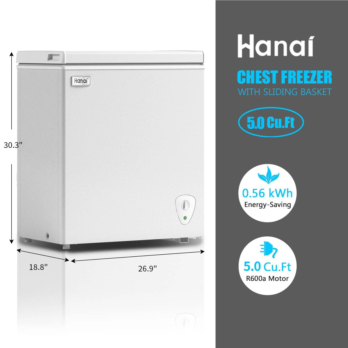 White 5.0 Cu.ft. Chest Freezer A46137