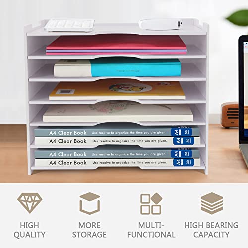 7 Tier White File Organizer E8057