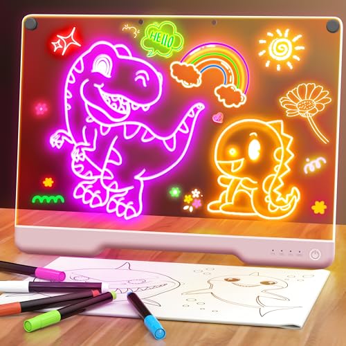 16-Inch Rechargeable LED Note Board with 7-Color Light Modes O598772