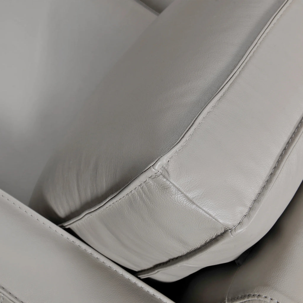 Greige Leather Sectional Sofa O197619