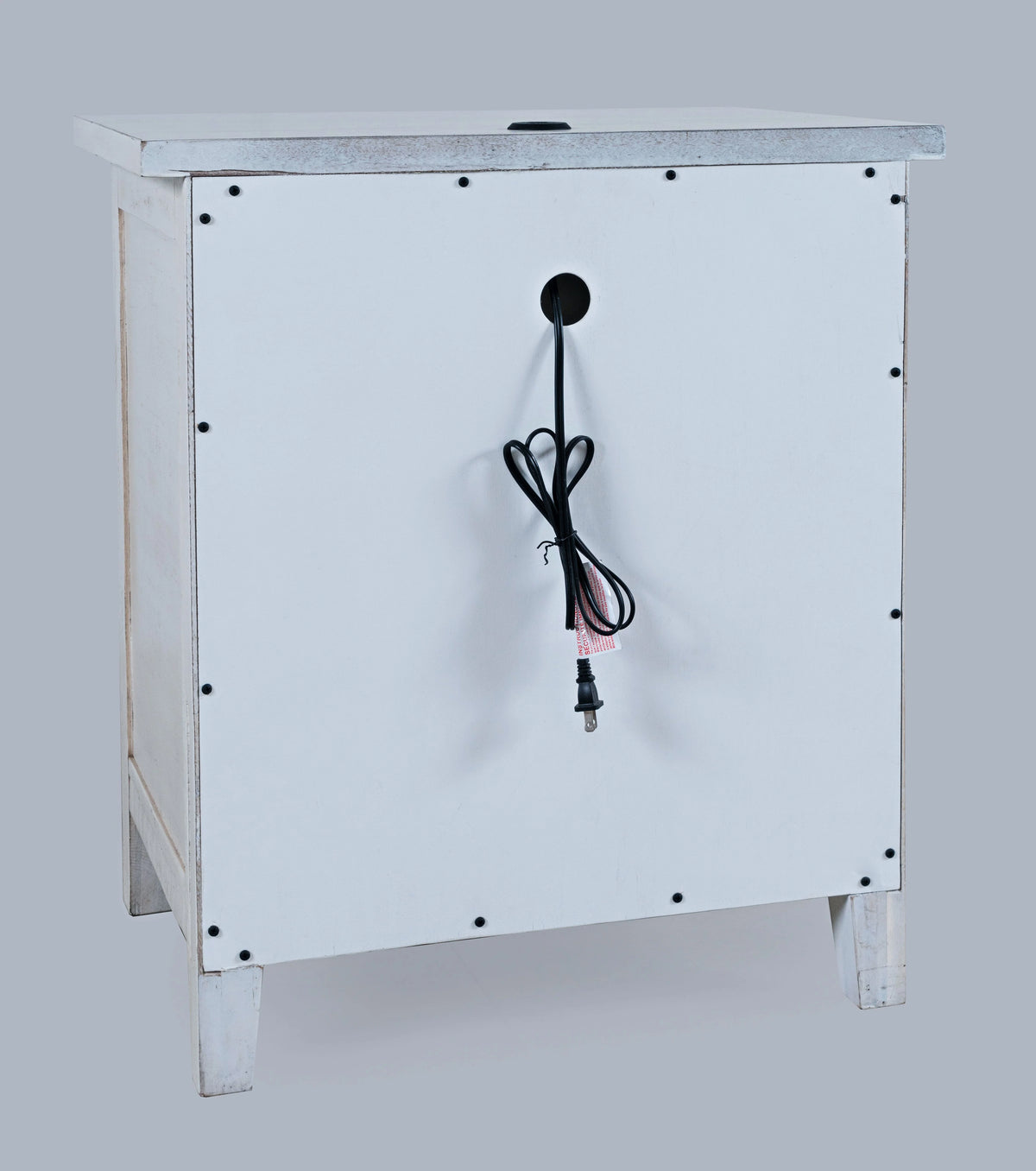 Contemporary Coastal Distressed Acacia Nightstand P186