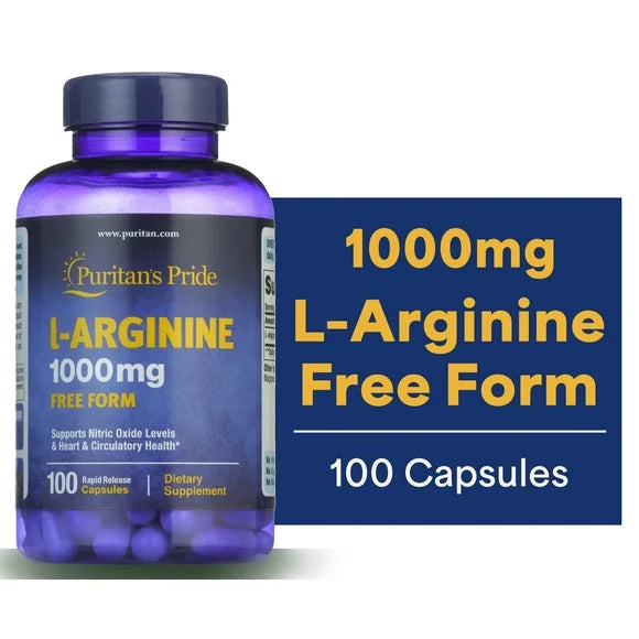 L-Arginine 1000 mg Capsules 100 Ct H81652