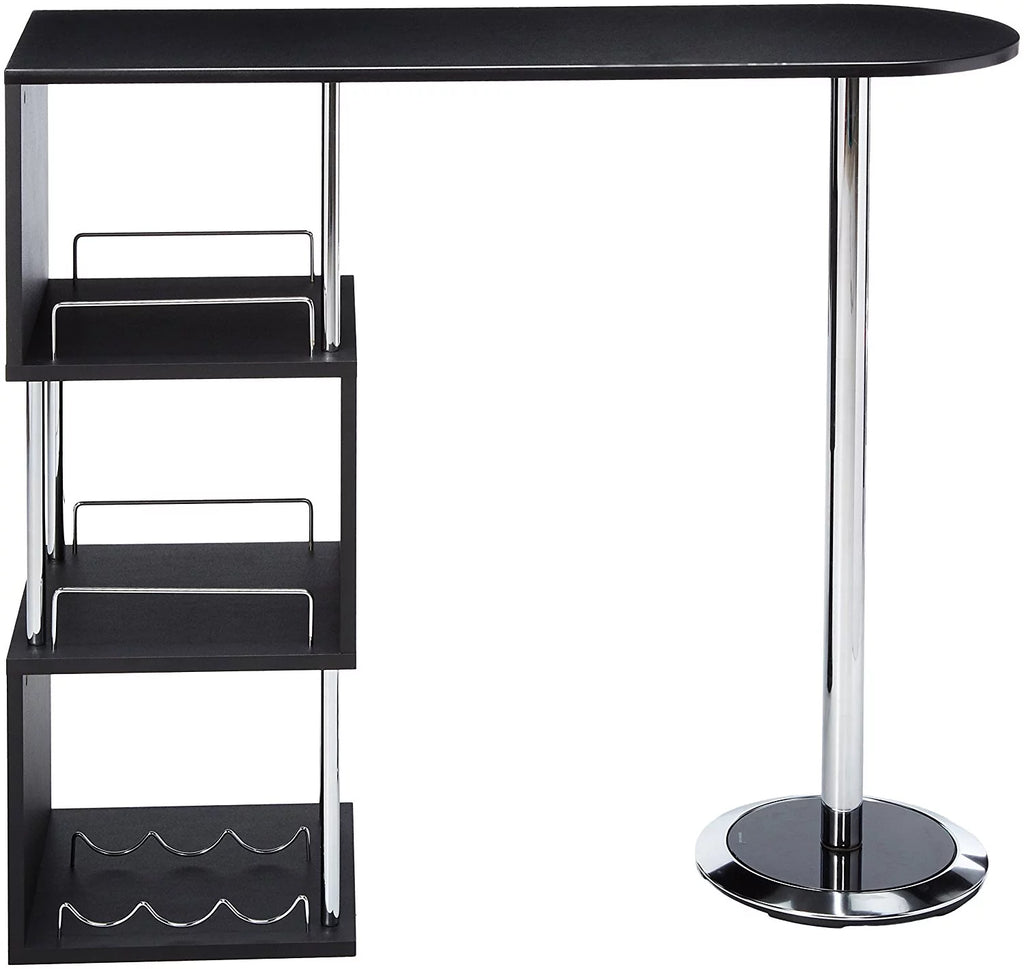 Modern Bistro Bar Table with Wine Rack L777