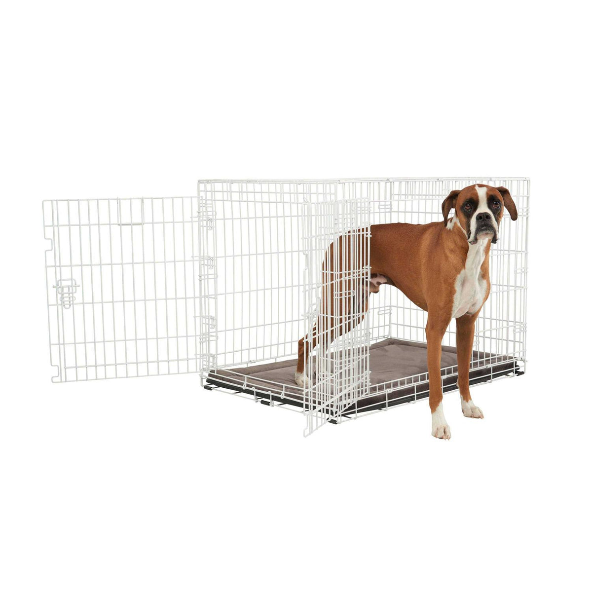 White 2-Door Dog Crate T100
