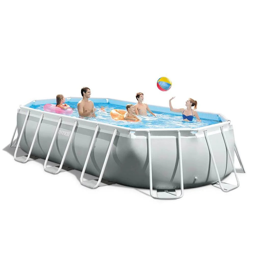 Oval Above Ground Swimming Pool Set with Canopy P464
